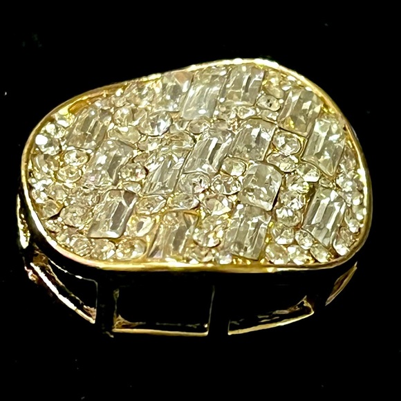 Medium Vintage Stone Elegant Gold & Silver Women's Necklace Pendant - Picture 5 of 6